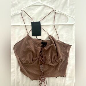 NBF Crop top NEVER WOR, with tag